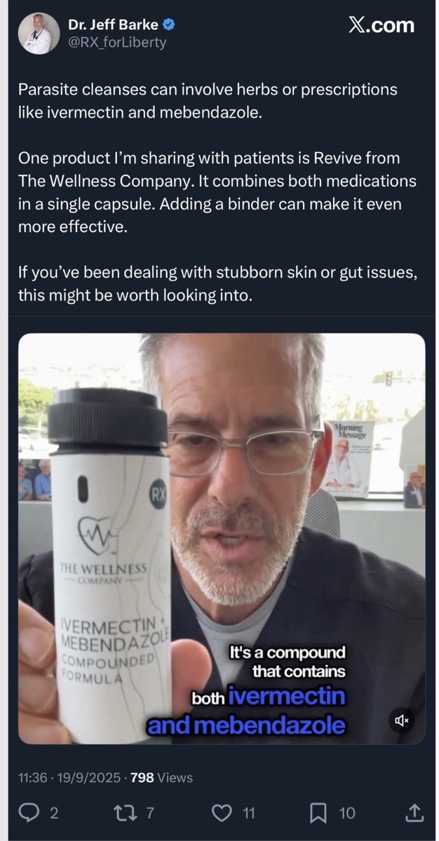 QuackDetector's tweet image. Some parasites wear scrubs in the office and want to sell you their parasite cleanse
#QuackBarke
#QuackMcCullough