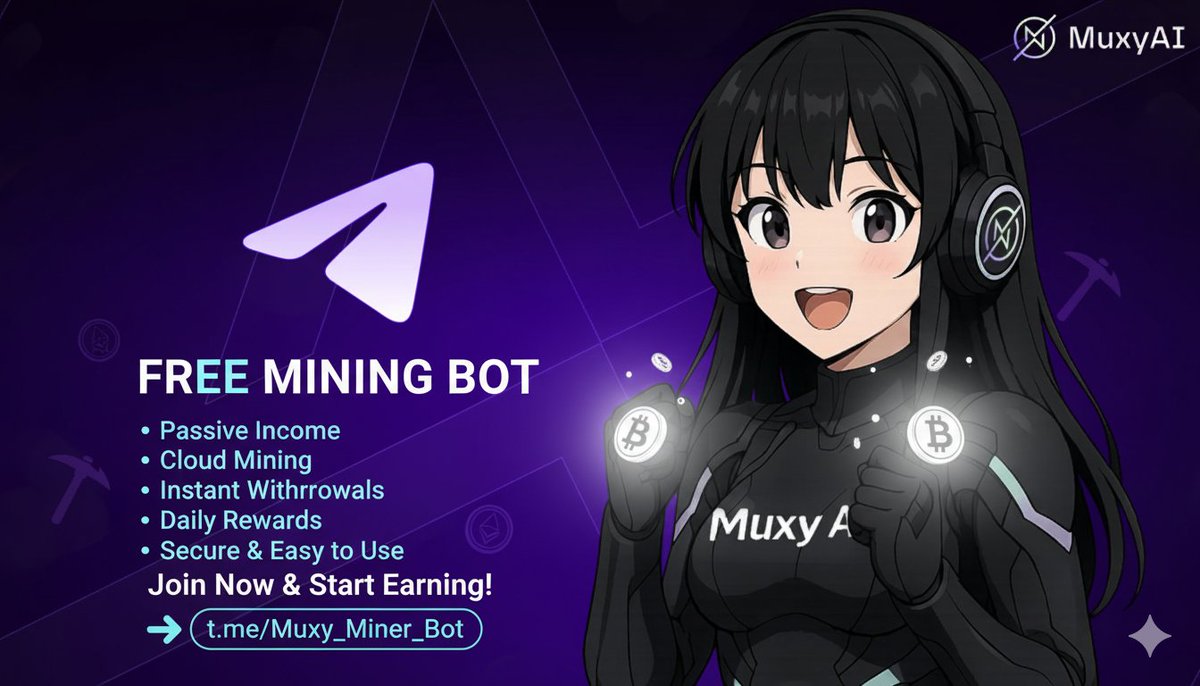 Free1Freewin's tweet image. Stop trading, start earning 💰 MuxyAI is your new FREE Mining Bot for passive crypto income. No effort, just daily rewards. Tap to start mining now👇  
t.me/free_MuxyAIbot…✅

#FreeCrypto #MiningBot #PassiveIncome #MuxyAI
#Bitcoin  #Crypto