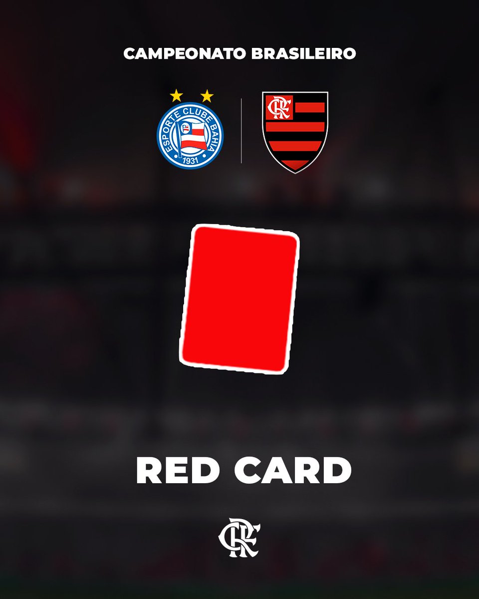 Flamengo_en's tweet image. Wallace Yan gets sent off after a second yellow card.

78&apos; | #BAHxFLA 1-0