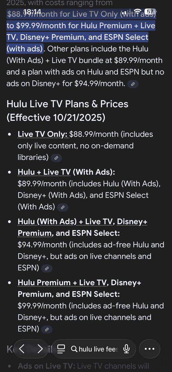 jerparker1's tweet photo. @dogg_scruff @brennal0307 @mrrickjunior @YouTubeTV Fees you say? 🤔 https://t.co/pcVez3Mxl4
