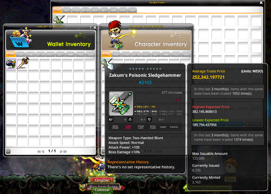 luvack3636's tweet photo. E não é que dropa item do Boss Zakum kkkkkkkkkkkk @MaplestoryU https://t.co/uU5zrzNWl2