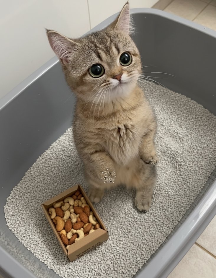 No eating in the litterbox Umi!!!