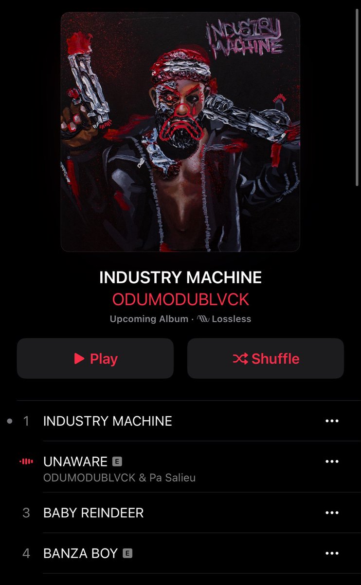 ODUMODUBLVCK presents his highly anticipated album “INDUSTRY MACHINE”, featuring an all-star lineup: Wizkid, Davido, Skepta, Saweetie, Zlatan, Phyno, Jeriq, Stormzy, and more.
Now streaming everywhere. OUT NOW‼️
