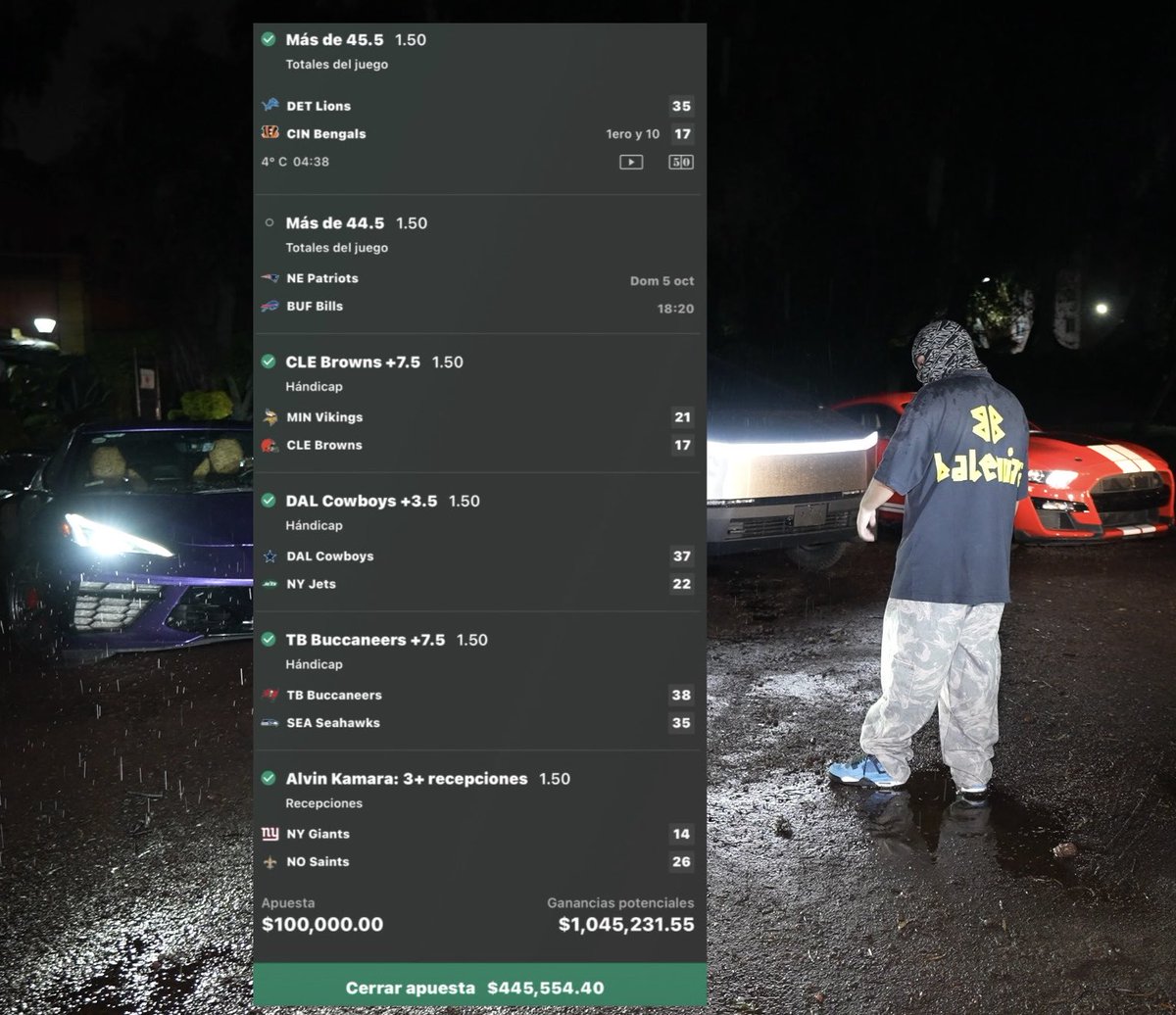 Estoy a 1 partido de ganar 1 millón con este parlay 

Y lo mejor es que se los deje por aquí gratis 🤷🏻‍♂️

Si se gana se van $50,000 entre los RTS de este post 🔥