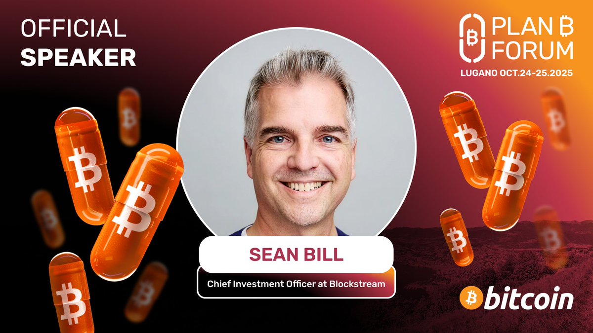 Blockstream's tweet image. Innovative, award-winning, and with decades of experience in global finance, Sean Bill (@macrocrunch) now leads as Blockstream’s CIO.

At @LuganoPlanB, he’ll share how institutions are approaching Bitcoin capital markets, custody, and the next phase of adoption. 🏦⚡️
