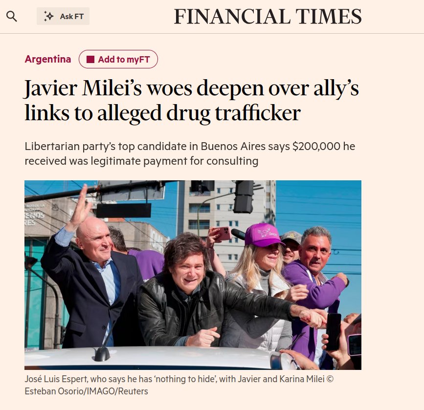 <a href="/JMilei/">Javier Milei</a> Mira a dónde llegaste fenómeno barrial. Sos la vergüenza de todos los argentinos honestos.