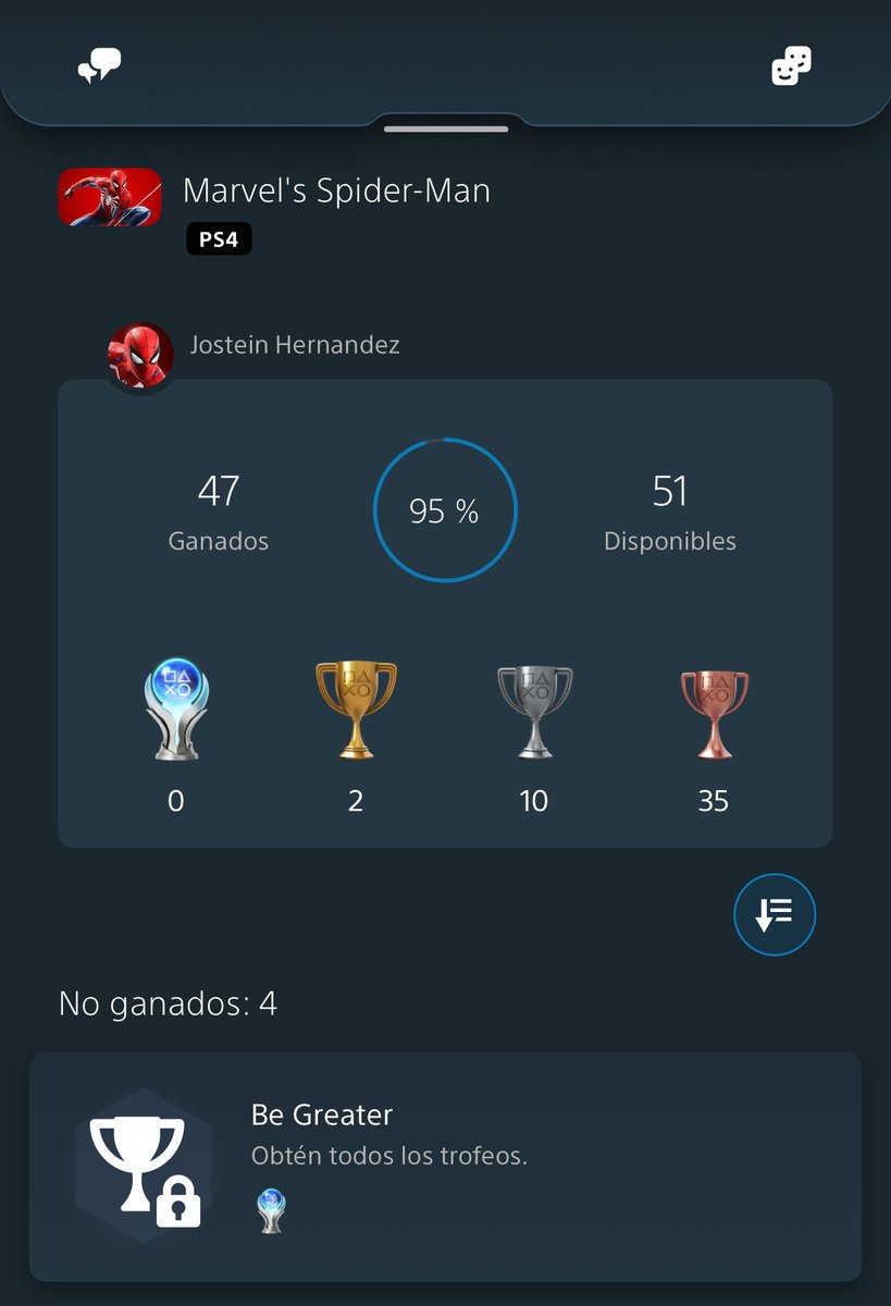 ¡Último empujón! A cerrar la historia y conseguir ese platino HOY MISMO 🔥🏆

#Spiderman #PlayStationTrophy