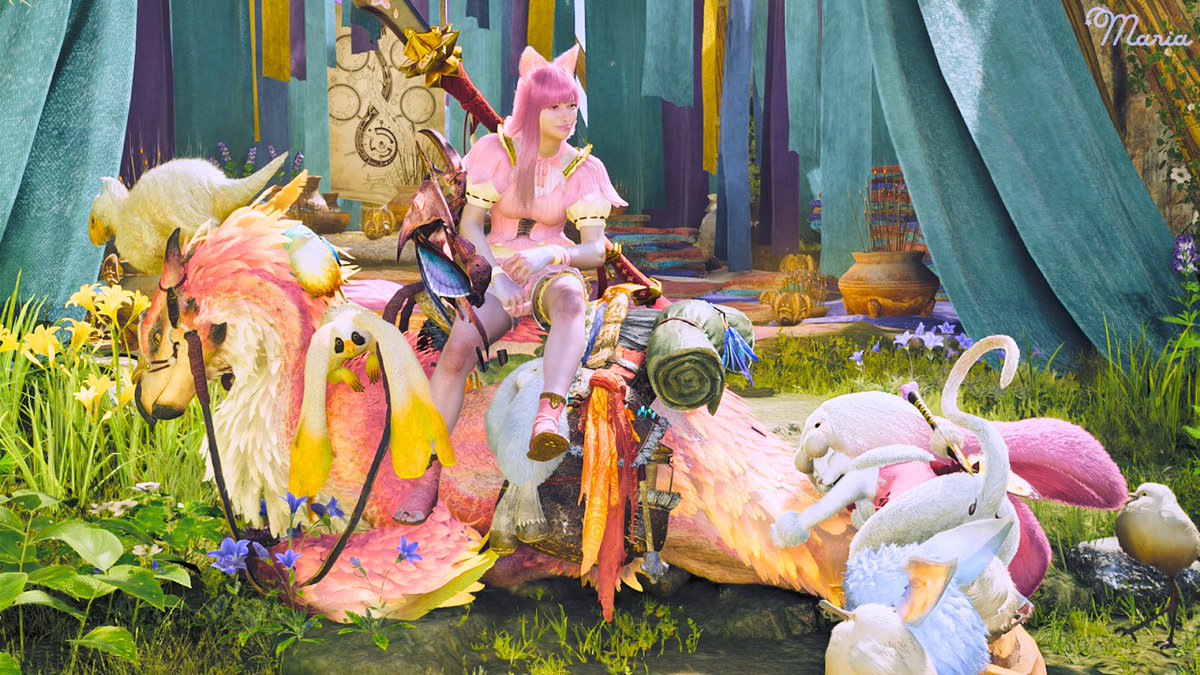 モンハンワイルズのお写真ですヽ(*´∀｀*)ﾉ🌸.+ﾟ
ついに大型アップデート第3弾が配信されました💕
新しい重ね着をたくさん楽しめて大満足です🐰🌷
交わりの峰スージャでのんびり撮影しましたよ🎶
今日も素敵な一日になりますように(o^∀^o)💗