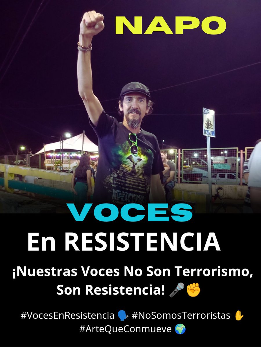Tena - Napo

¡Nuestras Voces No Son Terrorismo, Son Resistencia! 🎤✊  

#VocesEnResistencia 🗣️ #NoSomosTerroristas ✋ #ArteQueConmueve 🌍
