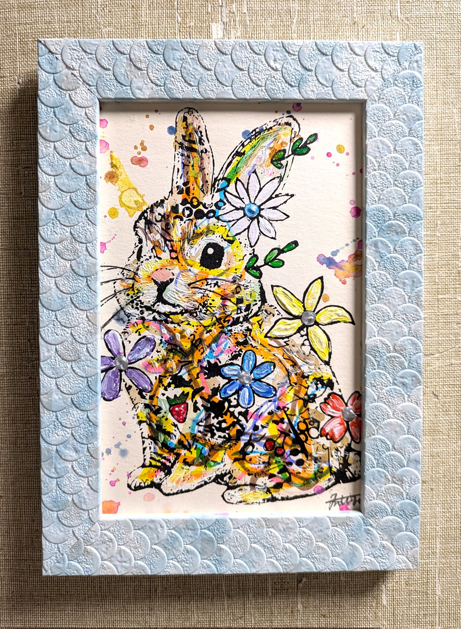 額付き銅版画応用絵画　title「未來ニャンコ」 隠れ銅版画作家YM on X: 