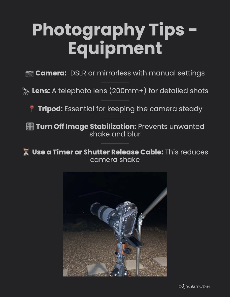 darkskyutah's tweet photo. The October Supermoon is here, I’ll show you how to photograph it. 

Swipe through these slides to find settings to help you capture the magic. 

#Supermoon #OctoberSky #Astrophotography #moon https://t.co/6uqndo119L