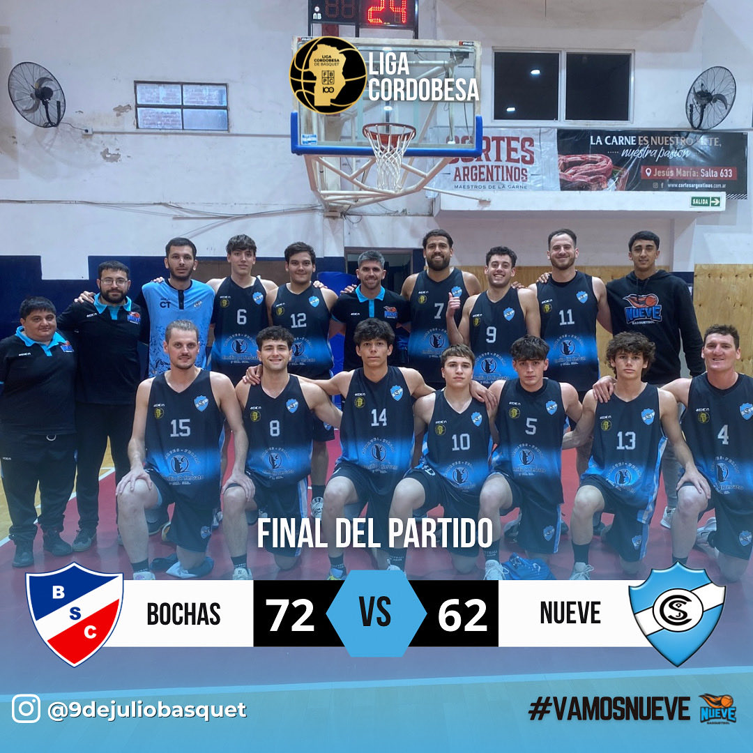 🔚 ¡Fin de la Liga Cordobesa para Nueve! 

➖ En su visita a Bochas Sport, el Patriota cayó por 72-62 y cerró su participación en la competencia. 

#VamosNueve👊
