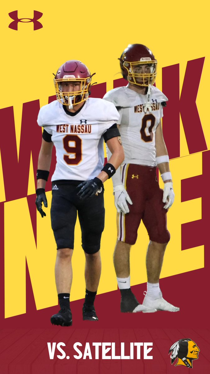 HUGE GAME WEEK !! (Away)
(7-1) @WNHSfootball vs (7-0) Satellite #WeTheWest