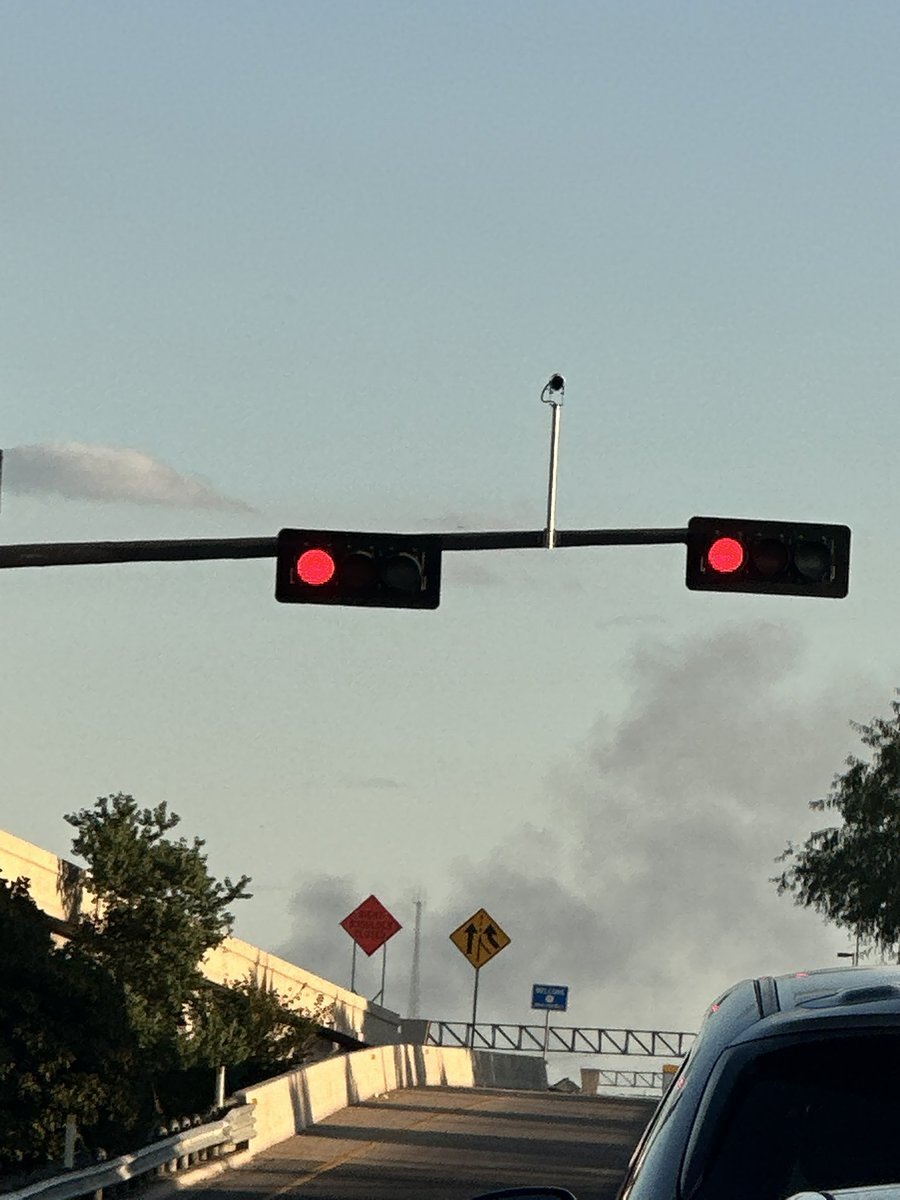 Austin downtown fire visible from Cesar Park, TX