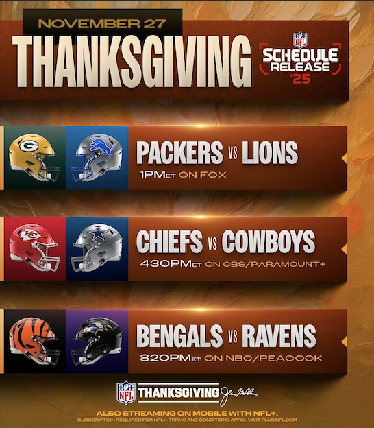 NFL_DovKleiman's tweet photo. The NFL needs to flex out the Thanksgiving night game.

For the sake of every football fan around the world. https://t.co/taMs3GtvEC