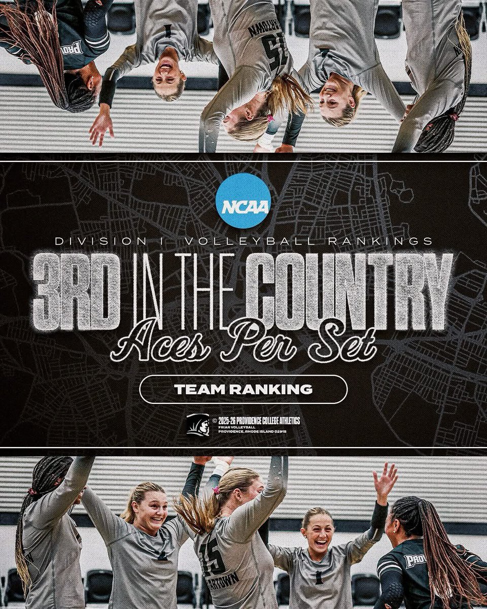 FriarVolleyball's tweet photo. The FRIARS are currently nationally ranked in a few categories!!! Come take a look at these wonderful achievements!! #GOFRIARS https://t.co/e1cW4hGupT