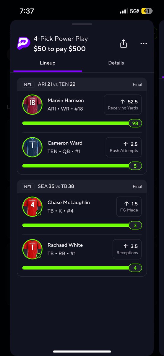 Swift_DFS's tweet image. Just doing Gods work out here.

#nfl #gambling #prizepicks