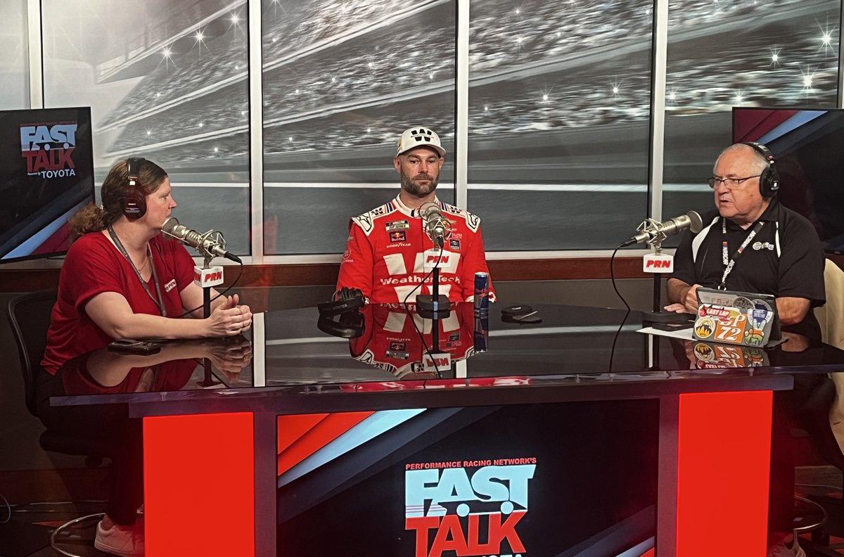 NYeoman's tweet image. Just got to meet @shanevg97 for the first time as he stopped in the @PRNLive studios for Fast Talk after we broadcast today’s race.

Not going to lie @smclaughlin93, he might be my favorite kiwi.