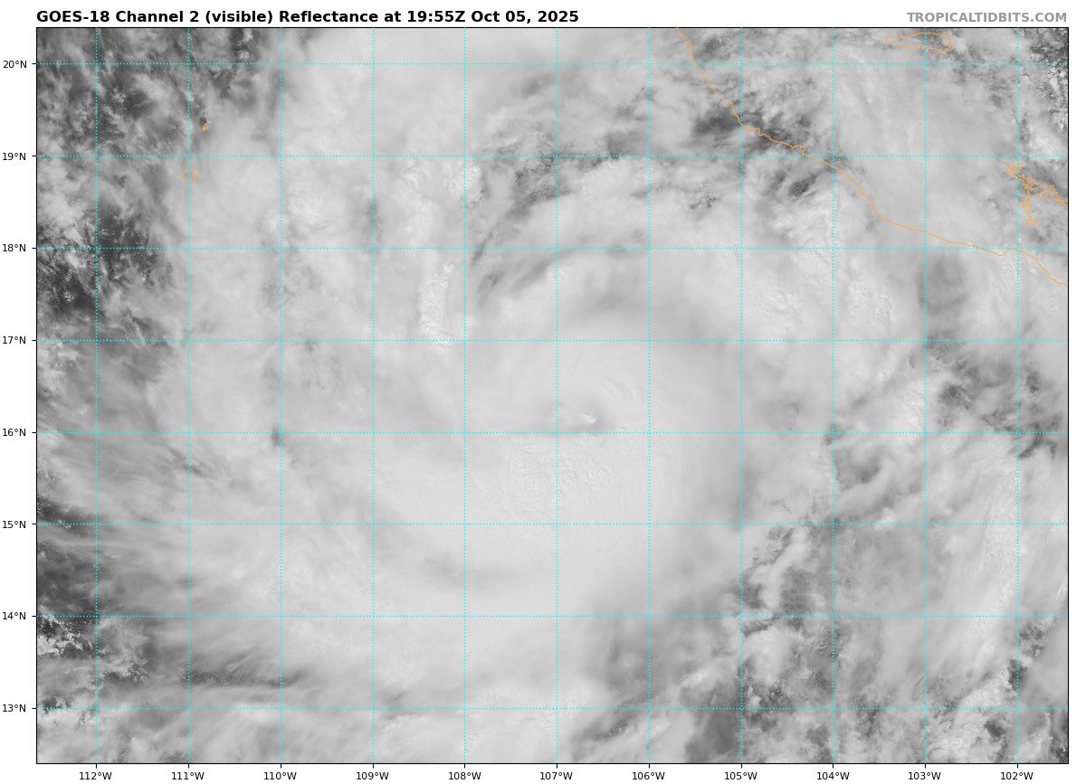 ⚠️CICLÓN #Priscilla YA ES HURACÁN

🌀Observen su extensa circulación mandando humedad al centro, sur y occidente con lluvias fuertes especialmente en costas de Gro, Mich y Col

🌧️Se desplazará sobre mar sin tocar tierra, continuando lluvias en el centro, occidente mañana lunes