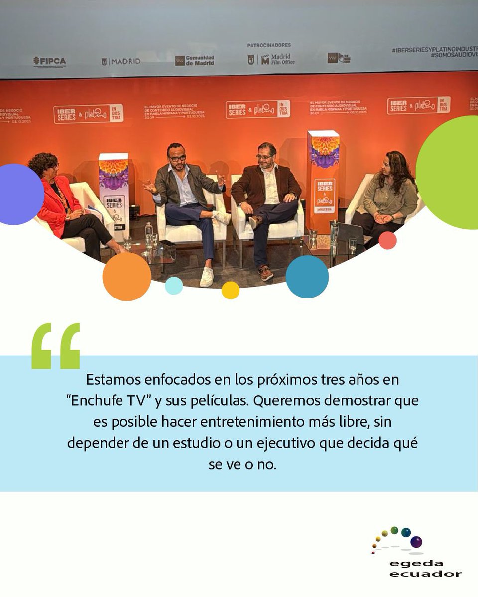 El productor ecuatoriano Arturo Yépez, de 2BLATAM, participó en el Panorama Audiovisual Iberoamericano en Iberseries &amp; Platino Industria 2025 destacando lo digital como clave para el crecimiento.

#Iberseries2025 #PlatinoIndustria #CineEcuatoriano #EgedaEcuador #2BLATAM
