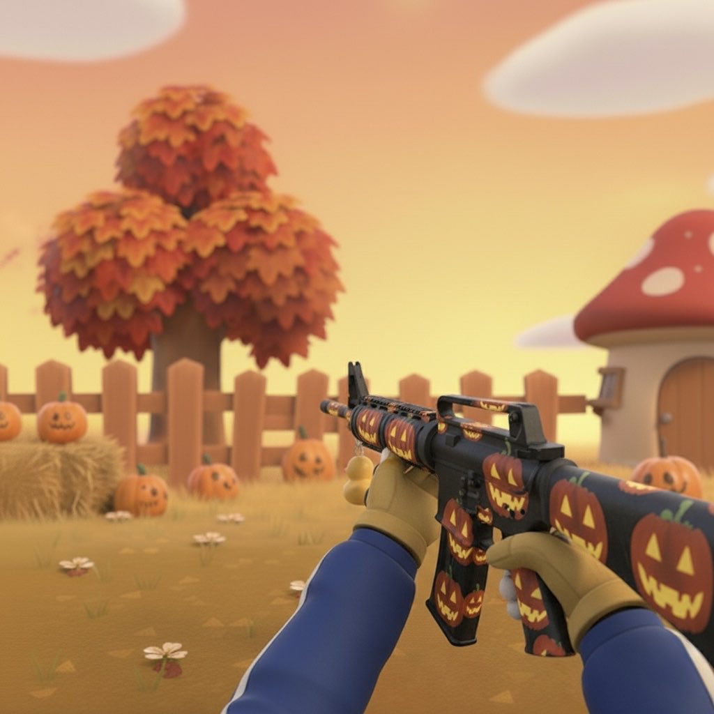 WillyTheWulf's tweet photo. 🎃🎃Rate this m4 “jack-o’-lantern lasher” skin 1-10, is it cop or drop?
#M4A1S #GamingWeapon #Counterstrike #Esports #furryartwork #Gaming #Halloween2025 #3DArt #AnimalCrossing #3danimations #furry #CS2 #WeaponSkin #ACNH #3DRender #3drender https://t.co/RlfbzRpPer