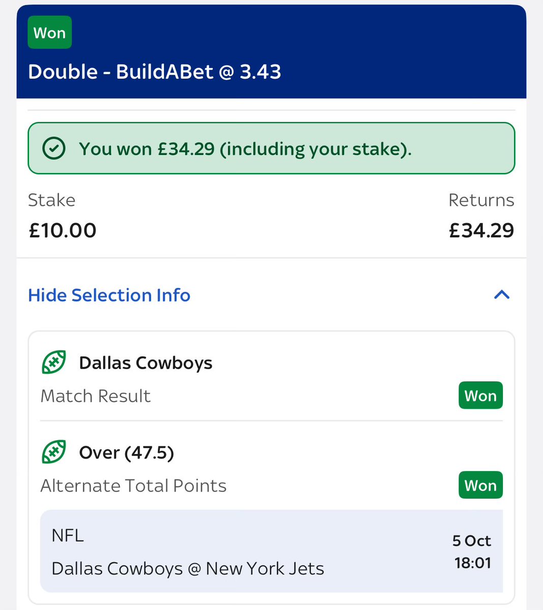 therealmajek's tweet photo. @SportTipsOnly Im already in profit because I’m and idiot and can’t even copy your bets properly 🤣 https://t.co/ustnHb44RW