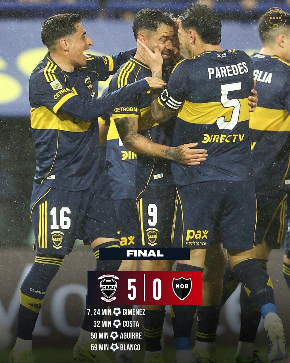 GANOOOOO BOCAAAAA

Importantísima victoria de local por 5 a 0, Giménez x2, Costa, Aguirre y Blanco.

Con esta victoria el xeneize se pone puntero de la zona A y momentáneamente primero en la tabla anual.

#VamosBoca 
💙💛💙