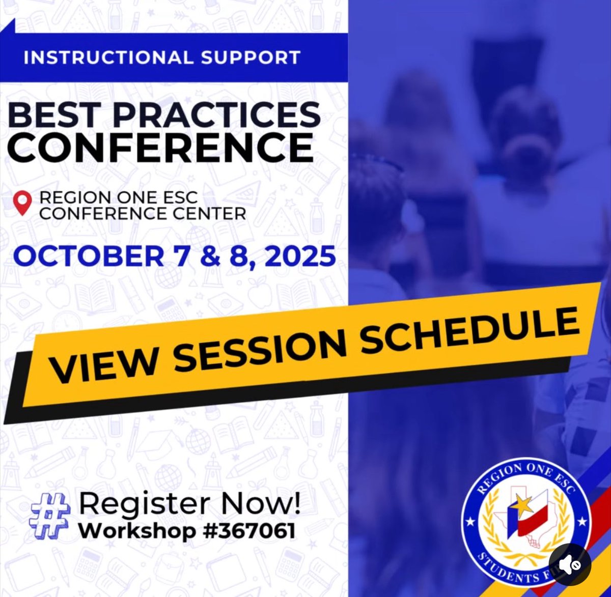 pily579's tweet image. Join us at Region One for the Best Practices Conference!

📅 October 7–8
💡 FREE learning opportunity!

Don’t miss out on two days of powerful insights, practical strategies, and professional networking, all at no cost. See you there! 🙌

#BestPractices #RegionOne #FreeConference