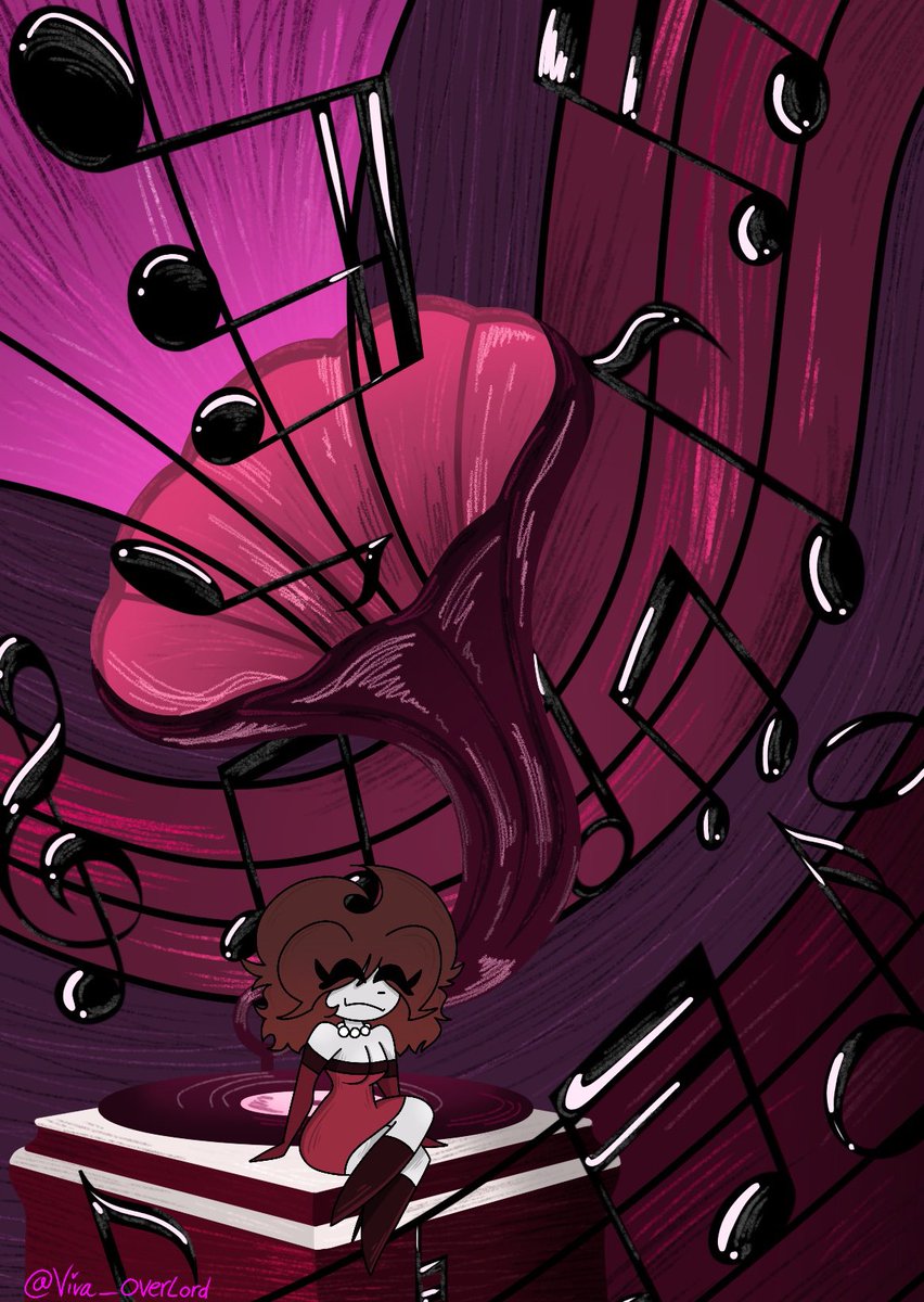 🎶~Let me introduce myself~🎶

🎶“Hello sinners! I’m a very powerful music overlord in the pride ring. I make most of the grooviest tunes in hell! I am also apart of the Vee’s and is married to my beloved Vox~!”🎶
🥀
#HazbinHotelRp 
#HelluvaBossRp 
#Roleplay