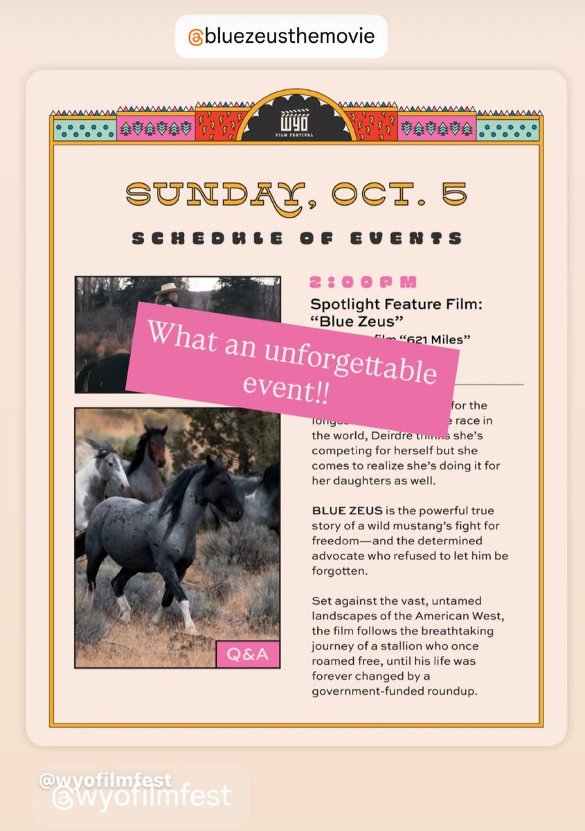 skydogsanctuary's tweet image. Today we are in #Sheridan #WY for the screening the #movie not far from where #BlueZeus lived wild &amp;amp; free most of his life. It's an emotional weekend, but very cathartic. I am sharing it with incredible #wildhorse advocates who are part of the #documentary.