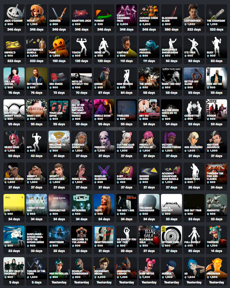 COSMÉTICOS QUE REGRESARON HOY EN LA TIENDA DE FORTNITE ✅

¿Andabas esperando alguno de ellos? 🤔

🫂💞 Codigo "CallofMikels" si deseas apoyarme, gracias ❤️ #ad

#Fortnite