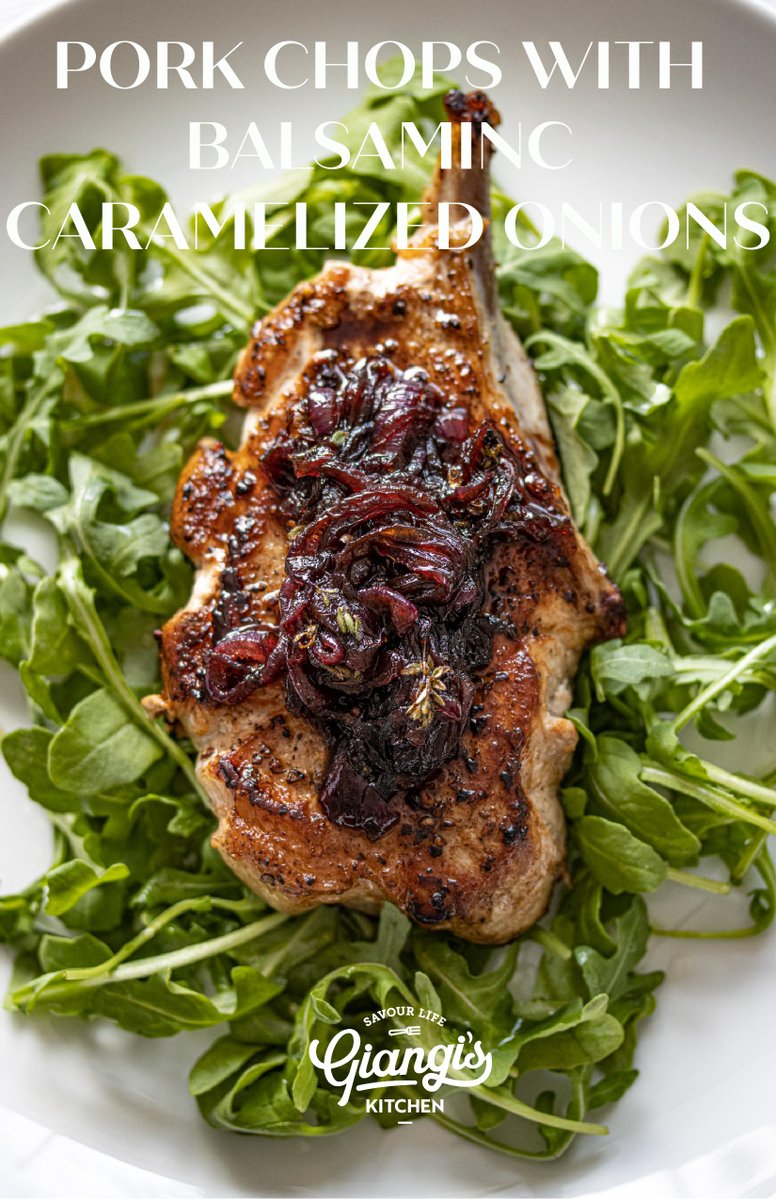 giangiskitchen's tweet image. Pork Chops with Balsamic Caramelized Onions. A perfect weeknight dinner for the whole family. Or, the perfect date dinner that even your husband can prepare with ease. giangiskitchen.com/pork-chops-bal…  #caramelizedonions #porkchops #fallcooking