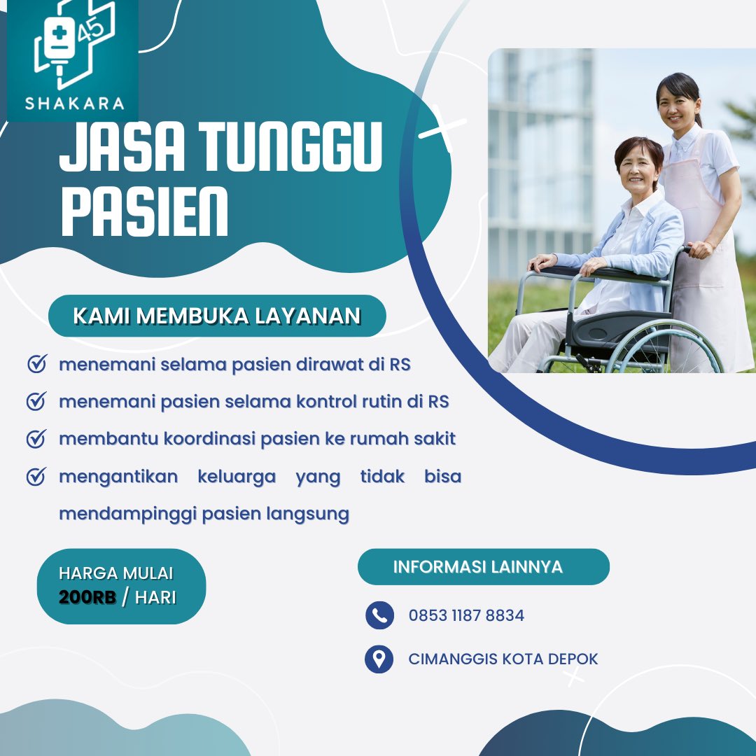 SHAKARA45HC's tweet photo. Setiap hari open ya, boleh langsung wa boleh nego harga, 085311878834 #jasatunggupasiendirs #jasatunggupasien #caregiver #caregiverlansia #perawatlansia #lansia #homecarelansia #perawat #perawathomecare #zonauang️ https://t.co/X3y4y1dyIi