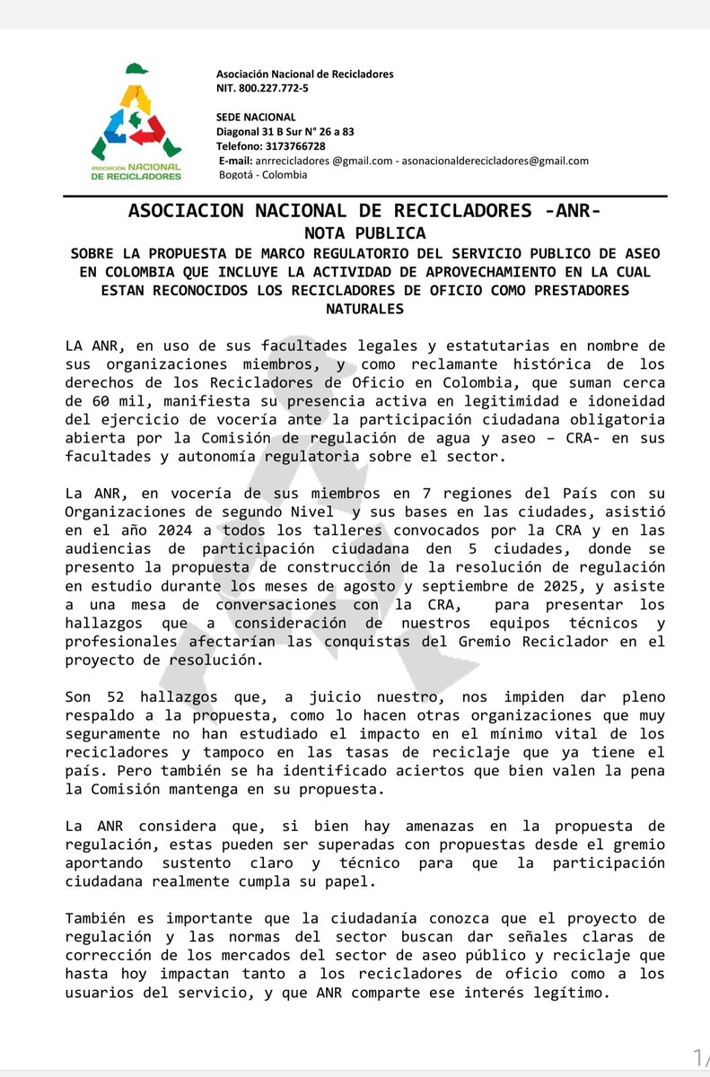 ANR Colombia (@anrcolombia) on Twitter photo 