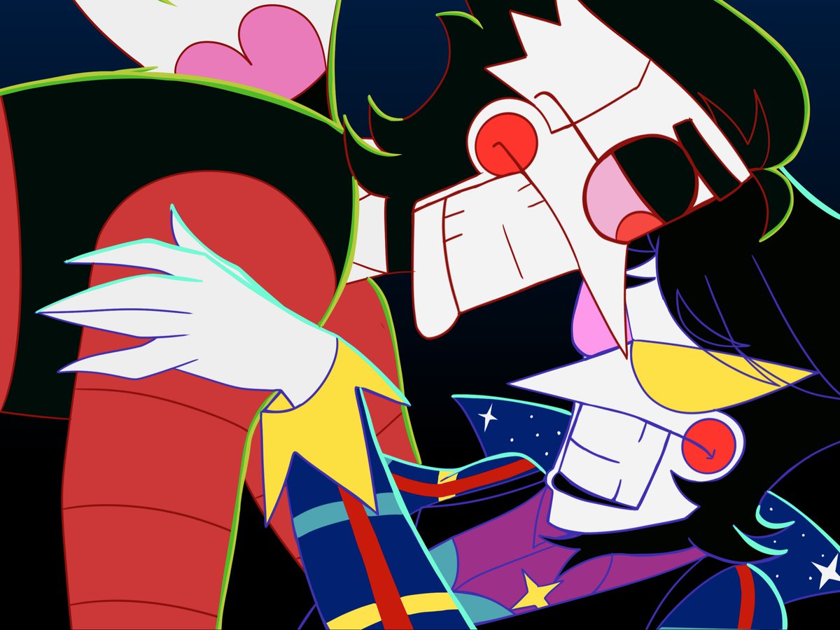 AsheLovenstein's tweet photo. “Hold Me ‘Til The World Fades Away…” 🥀
—
Yes I am normal about these two 😫❤️ I had to quote the new track “Sanctuary” by The Midnight I JUST HAD TO. 🎵 🔥
—
#intothespamverse #spamverse #scamton #Rocket #deltarune #spamton #spamtongspamton https://t.co/9OnyLXNIRO