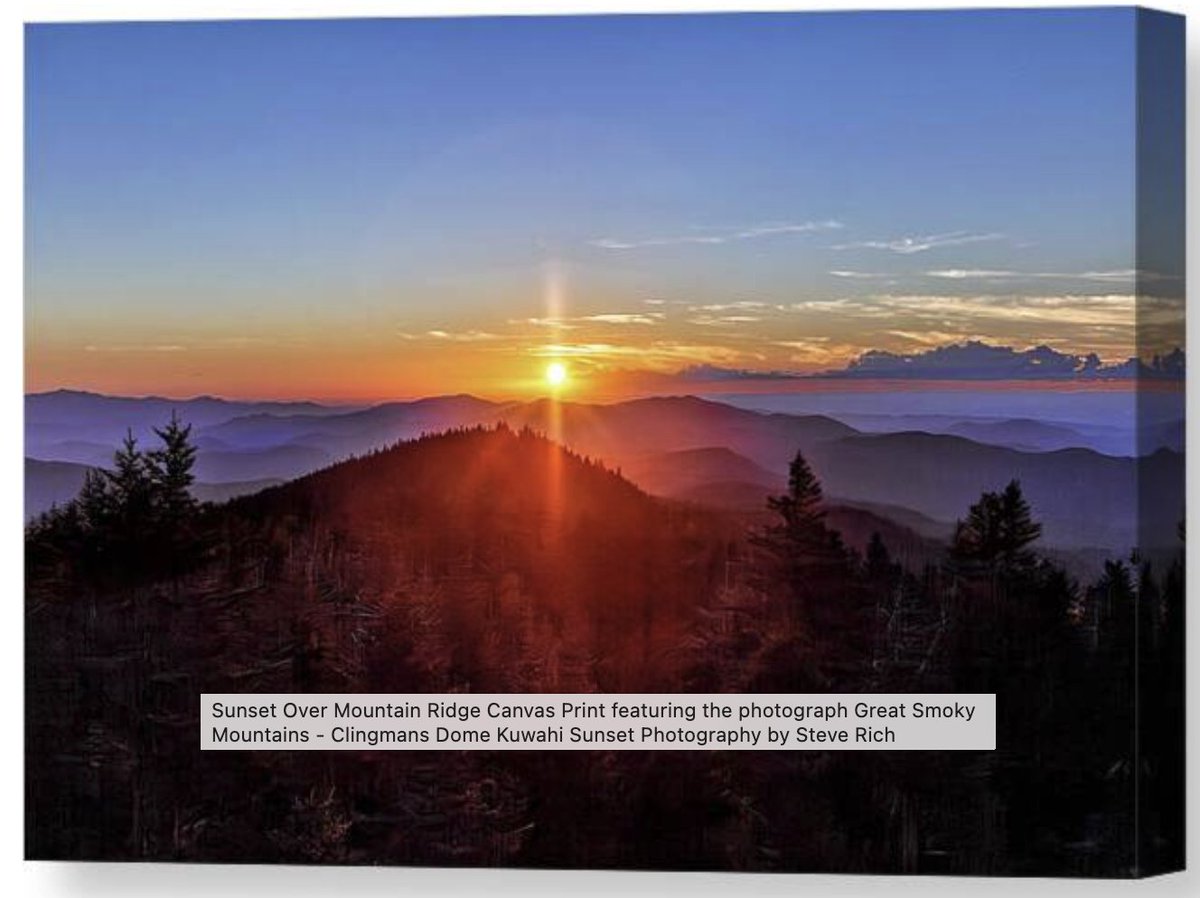 Sunset from Clingmans Dome
3-steve-rich.pixels.com/featured/great…
#ClingmansDome #Kuwahi #SmokyMountains #GreatSmokyMountains #SunsetPhotography #LandscapePhotography #MountainViews #NationalPark #AppalachianMountains #BlueRidgeMountains #NatureLovers #TravelPhotography #SunsetVibes