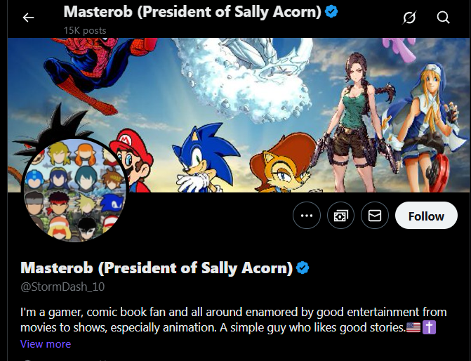 NeoNoiseBombART's tweet photo. @LORDCANTl I've blocked that Andrew guy and Storm Dash too. Andrew was following me but now he's blocked.

I checked out Storm Dash's bio after seeing his stance on Sally shipping and well I'm not surprised he has ✝️ in his bio. My post on main describes this.

https://t.co/iXRFI75e38 https://t.co/NuHWPABywR