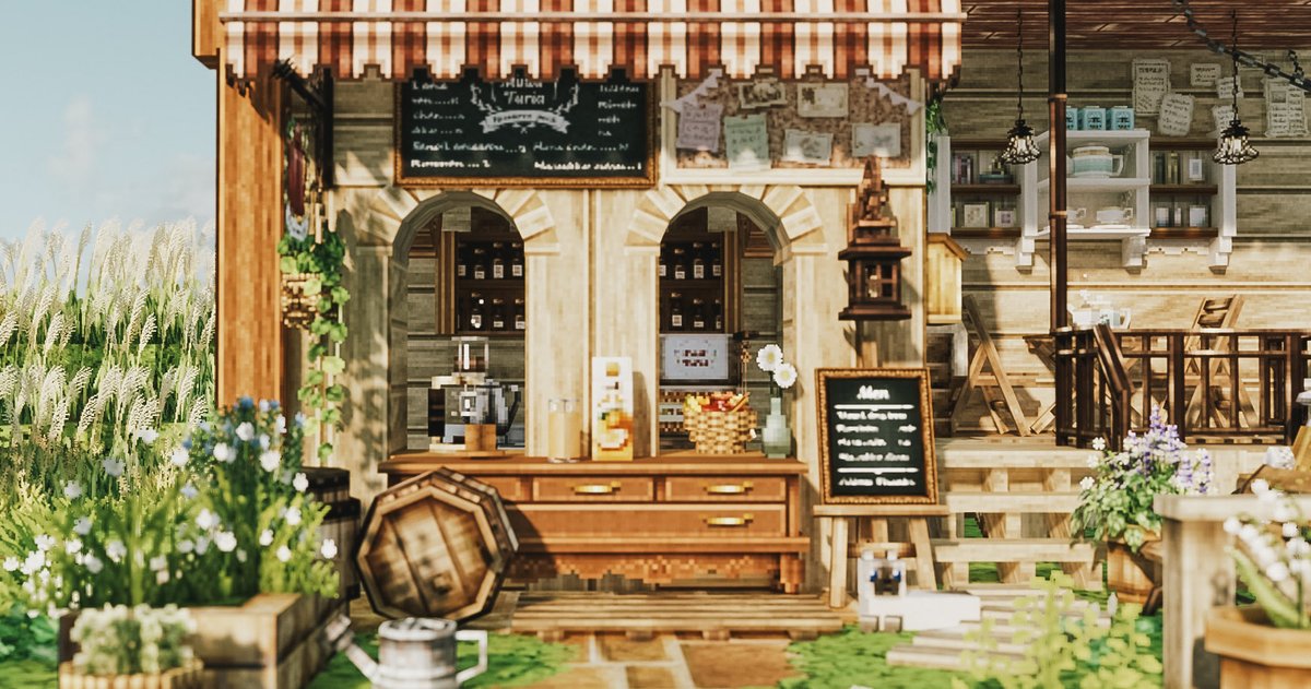 seapeamc's tweet photo. COFFEE SHOP ☕︎
#MiniaTuria #Minecraft https://t.co/8aAGPLZmqg
