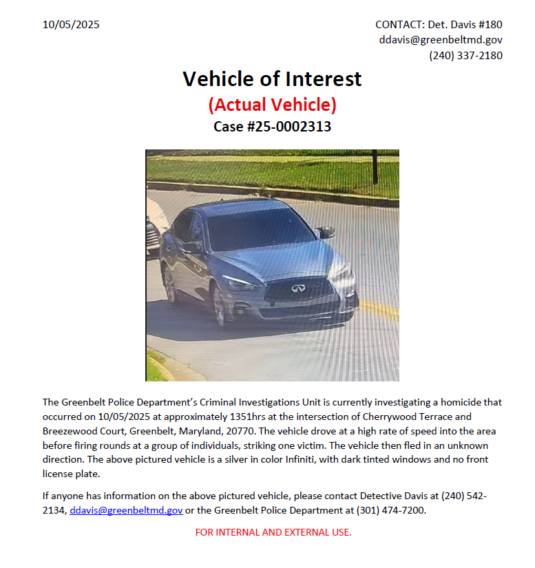 Greenbelt Police Department tweet media