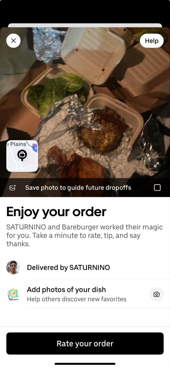ATLKB's tweet photo. @UberEats  we only received a credit when the delivery driver ate our meal and showed us this picture of meal that was not delivered.  #ubereats #terrible https://t.co/NxOMCJP0bC