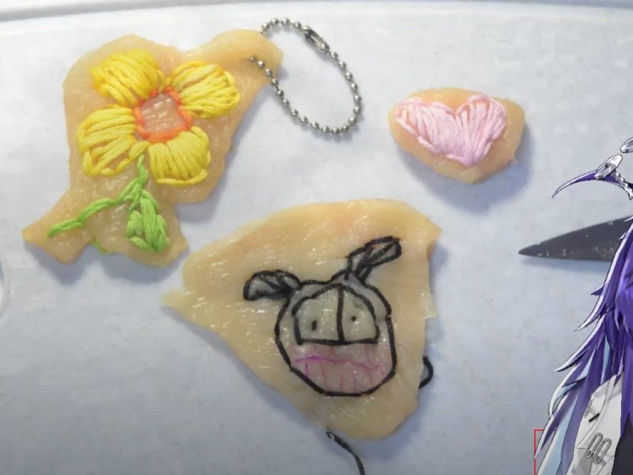 meat embroidery keychain, coming to stores soon™