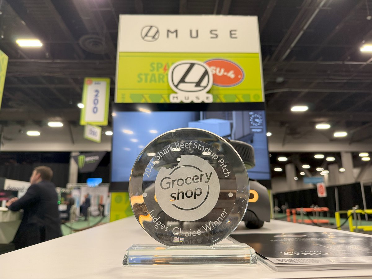【受賞のお知らせ】
MUSEは先日ラスベガスで開催された #Groceryshop2025 ピッチコンペティションにて審査員賞第1位 を受賞しました！
審査員の皆様からは「小売店舗でのロボット活用は今後加速していく」とのコメントをいただきました。
今後もテクノロジーの力で、小売業界の発展に貢献します！