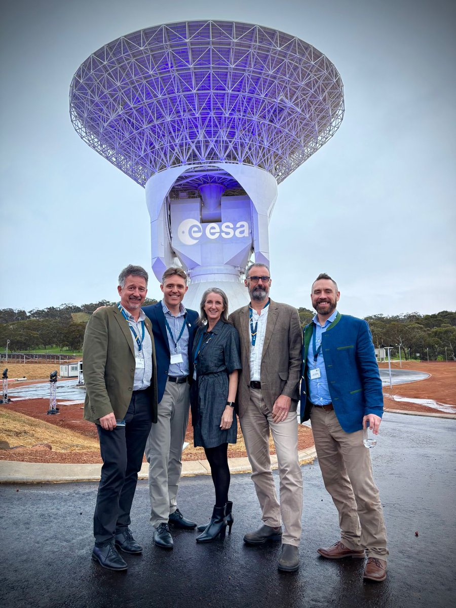 TeranetSpace's tweet photo. Western Australia is a growing hub for deep space communication 🛰️

The TeraNet team joined partners from @uwanews  and @esa  to celebrate the inauguration of the European Space Agency’s new 35-metre deep space antenna at New Norcia. This is a major milestone for Australia’s role in global space communications.

As part of ESA’s ESTRACK network, this new antenna will support missions journeying across our solar system, while TeraNet continues to expand Australia’s optical communications capability here on Earth.

Together, these projects showcase WA’s leadership in connecting space and ground infrastructure, building the future of high-speed, secure space communications.

#TeraNet #UWA #ESA #SpaceTechnology #DeepSpace #WesternAustralia #OpticalCommunications @NASA