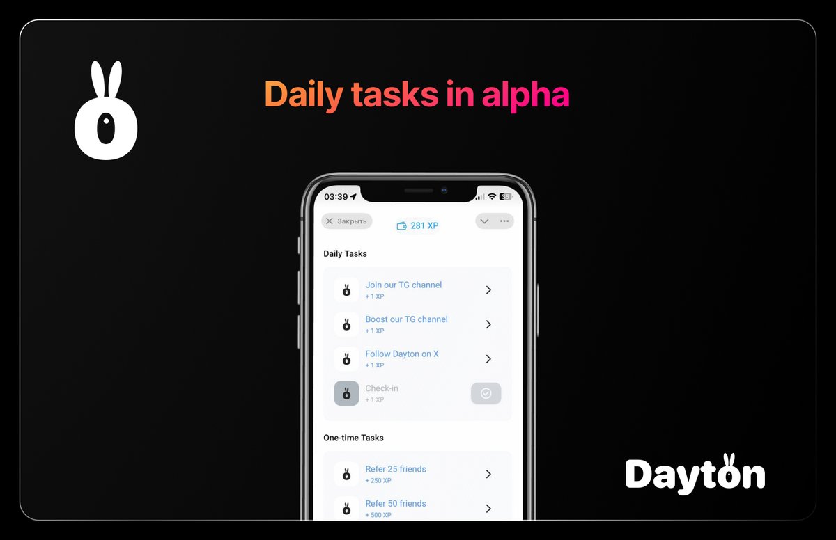 DaytonApp's tweet image. 🔍 Explore tasks: Profile completion counts. Looking forward to when tasks link to NFT pet earnings.
#Dayton #Airdrop #TON #NFT #PlayToEarn