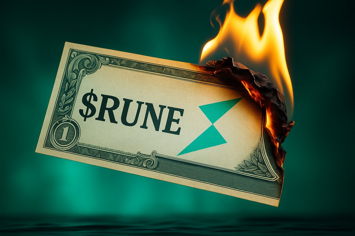 GM <a href="/THORChain/">THORChain</a> ⚡️

You know that $RUNE is deflationary, right?