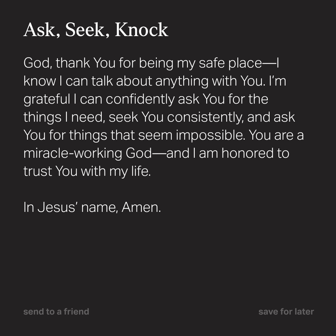 What do you think God is asking you to do today?