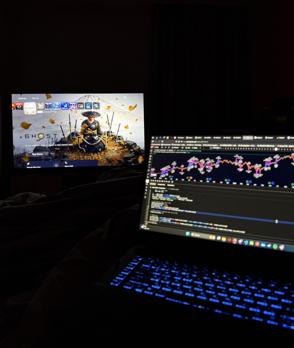 SofexAlgorithms's tweet image. Testing some new $NVDA scripts and #GhostofYotei finally downloaded.
Literally bought a new TV for it 🤓
Meanwhile, the aglos are trading automatically and growing my money. What a time to be alive..
We have some great surprises prepped for this week by the way ☺️