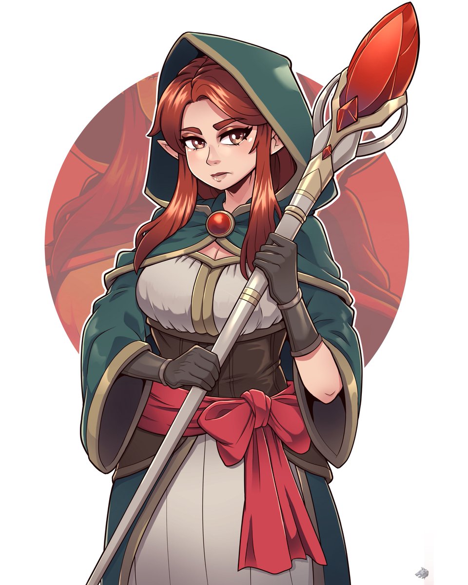 Fantasy Character Challenge / Wizard Half-Elf 🐺 

COMMISSIONS OPEN!!  

#dndart #dndcharacter #ttrpg