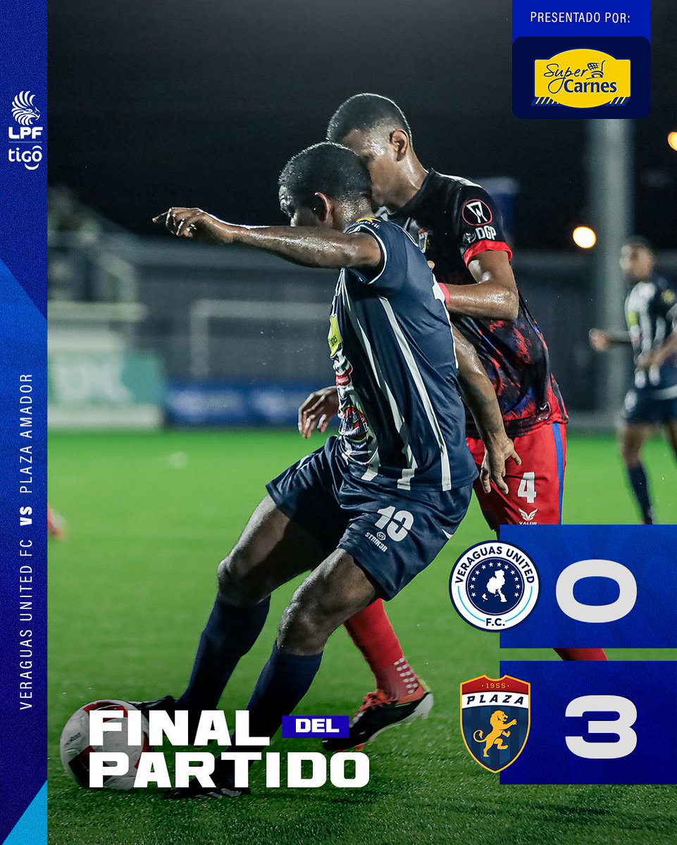 🏹💙 ¡𝗙𝗜𝗡𝗔𝗟 𝗗𝗘𝗟 𝗣𝗔𝗥𝗧𝗜𝗗𝗢!
Finaliza el partido, caemos 0-3 frente a Plaza Amador en el Toco Castillo.

¡A seguir luchando hasta el final!

#somosVeraguas
