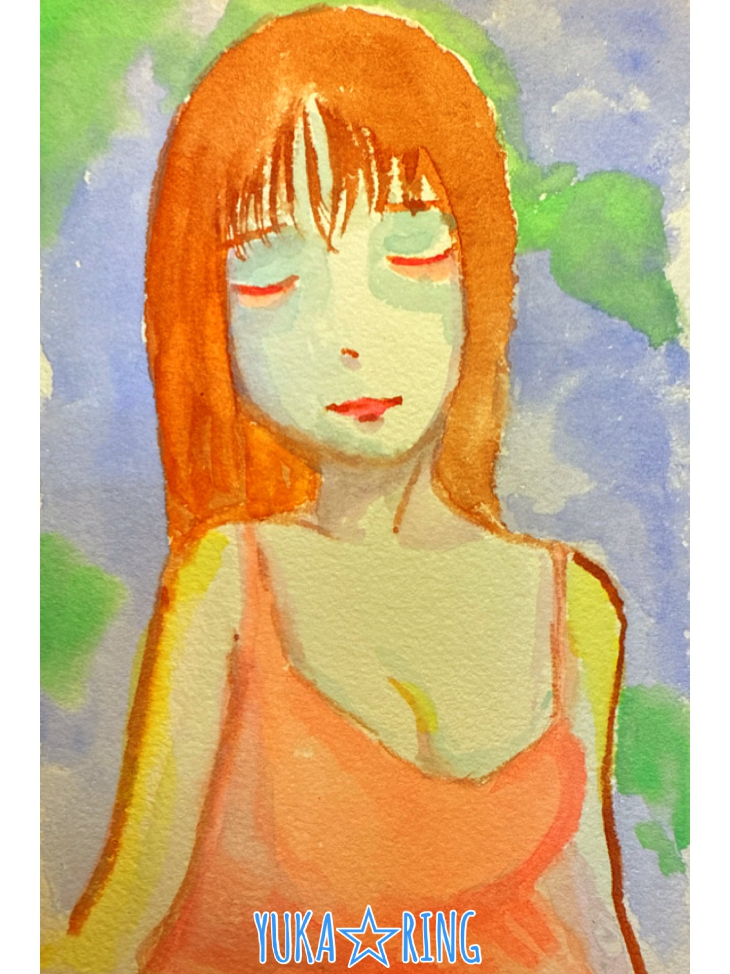 水彩画「瞳」 水彩イラスト】□ /目イキング 目の塗り方 / Watercolor